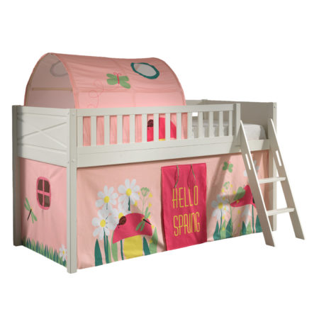 SCOTT hoogslaper met SPRING speelgordijn en tunnel.