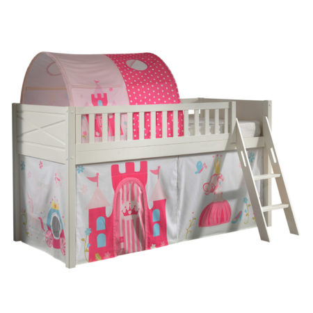 SCOTT hoogslaper met PRINCESS speelgordijn en tunnel.