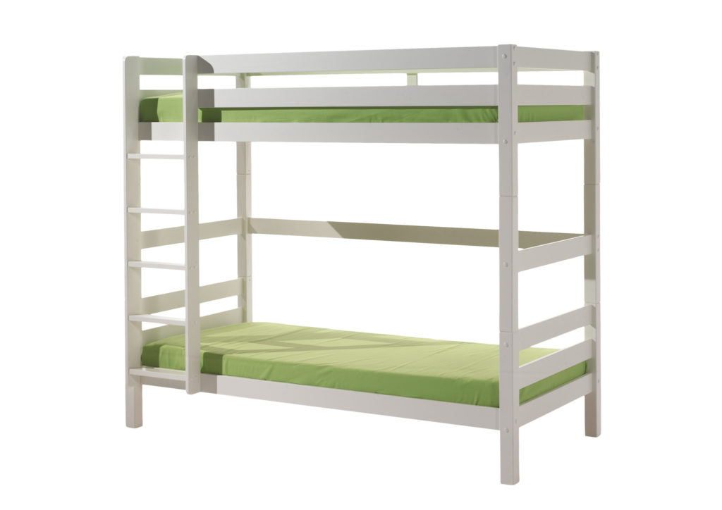 Deze PINO-combinatie bestaat uit een PINO wit PINO stapelbed en een PINO rolbed 90x195cm wit - Afbeelding 2