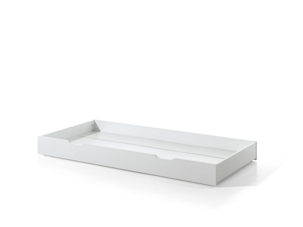 Wit DALLAS bed (90x200) met rolbed en bijhorende textielset. - Afbeelding 3