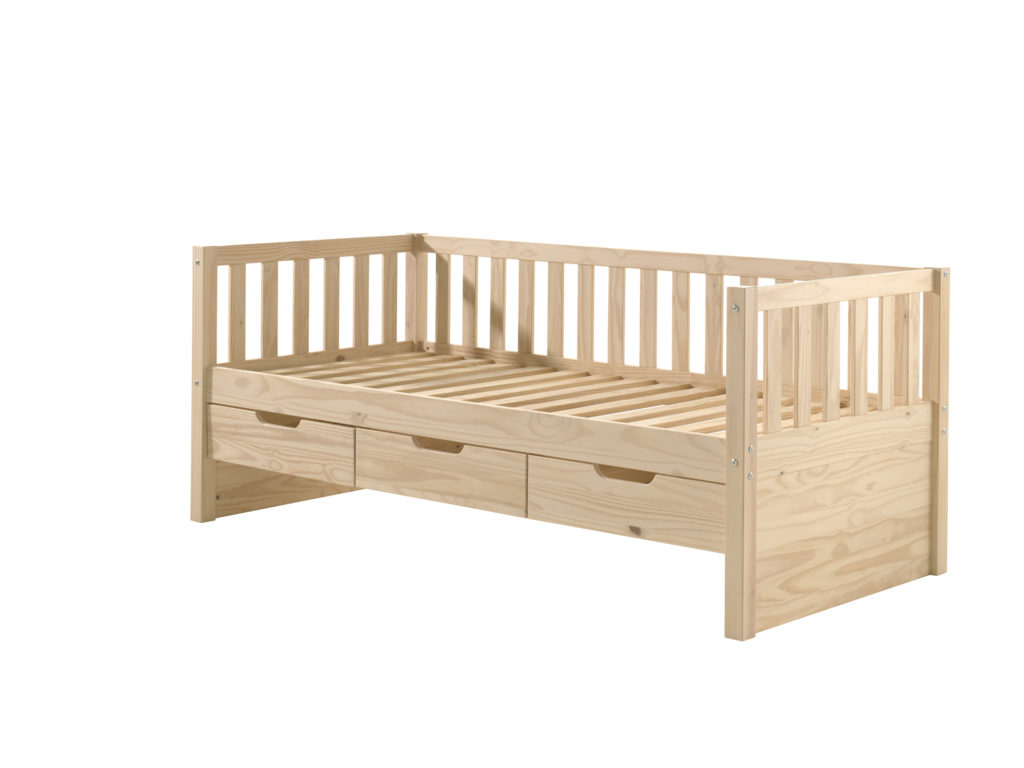 Deze FRITZ combinatie in milky pinebestaat uit een bed (90x200) met3 opberglades en bijhorend rolbed. - Afbeelding 3
