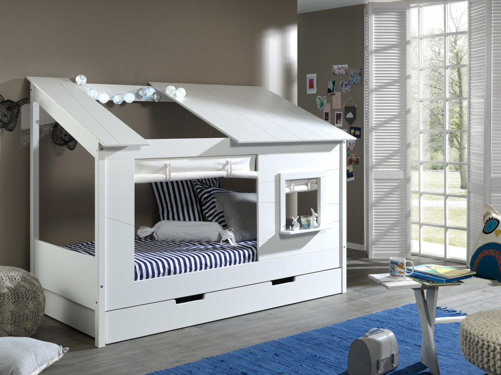 Deze Housebed-combinatie bestaat uit een house bed,  gordijn en bedlade - Afbeelding 4