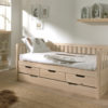 Deze FRITZ combinatie in milky pinebestaat uit een bed (90x200) met3 opberglades en bijhorend rolbed. - Afbeelding 5