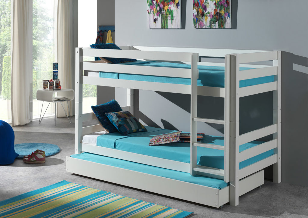 Deze PINO-combinatie bestaat uit een wit PINO stapelbed en een PINO rolbed 90x195cm wit - Afbeelding 5
