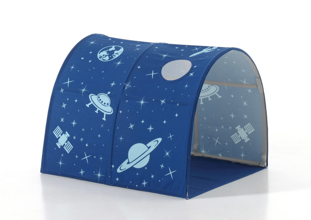 Deze PINO-combinatie bestaat uit een natuurkleurige PINO hoogslaper , een speelgordijn astro, 3 zakjes astro en een tunnel astro - Afbeelding 5