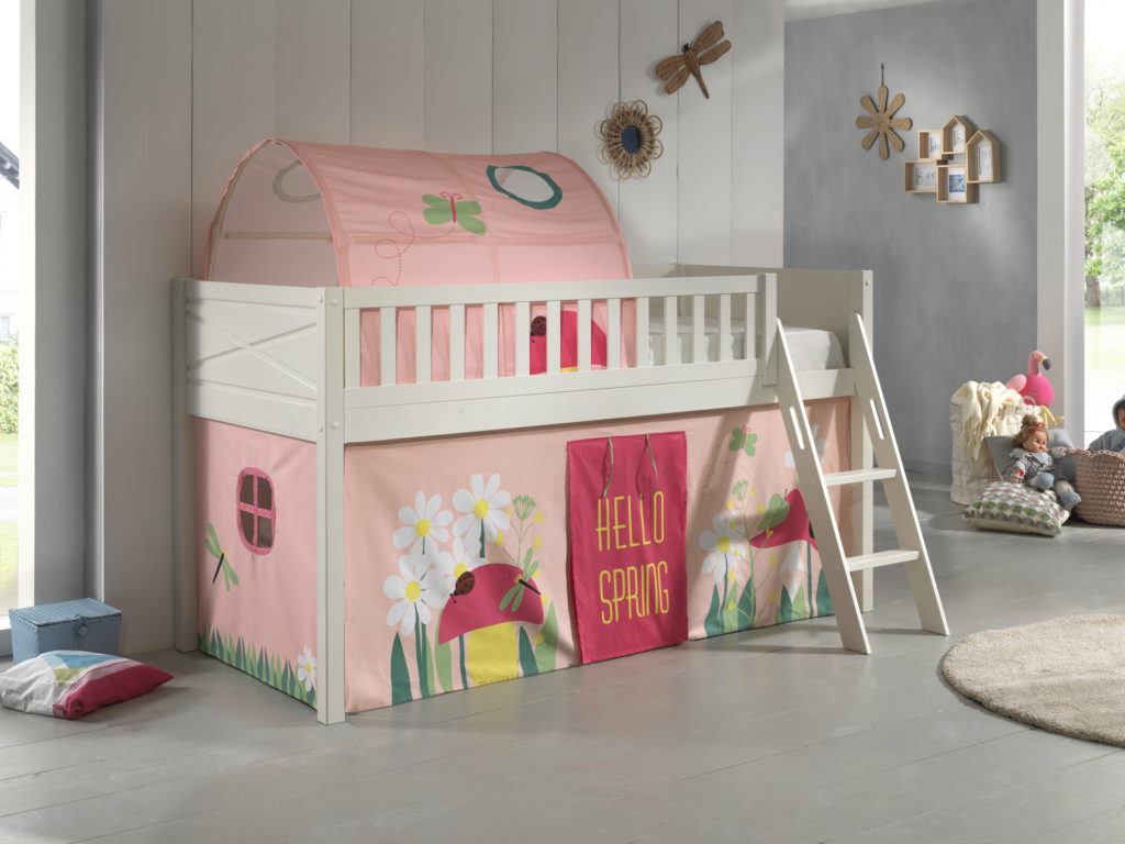 SCOTT hoogslaper met SPRING speelgordijn en tunnel. - Afbeelding 6