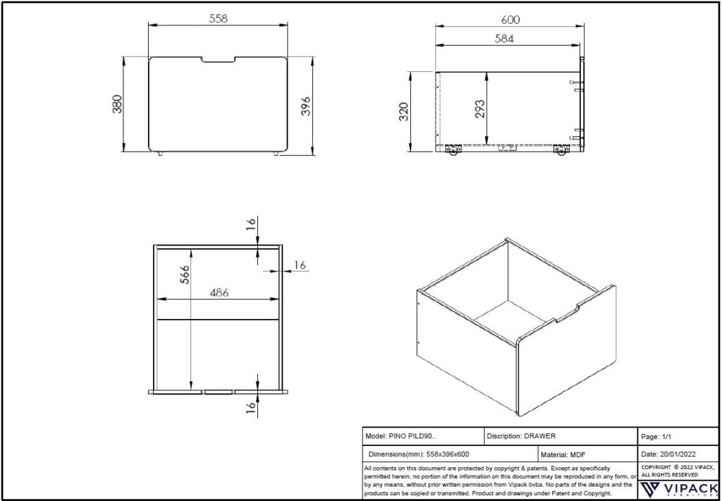 Deze PINO-combinatie bestaat uit een witte PINO halfhoogslaper met ladder en glijbaan, een PINO set van 2 laden en een PINO hangtablet - Afbeelding 9