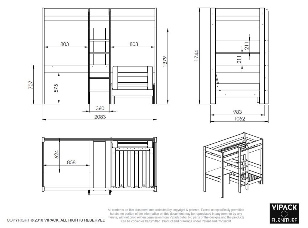 HOOGSLAPER MET ZETELBED WIT - Afbeelding 9