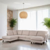 3-zitshoek links CL, stof Inari 22, I460 beige, zwarte poot