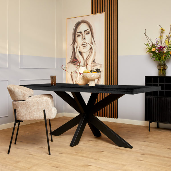 Eetkamertafel Denver Black | Rechthoek | 240 cm