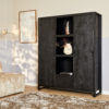 Boekenkast Boaz Black | 2 deuren 1 lade