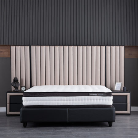 Boxspring Skybedd Duobedd 140x200 Antraciet met Opbergruimte