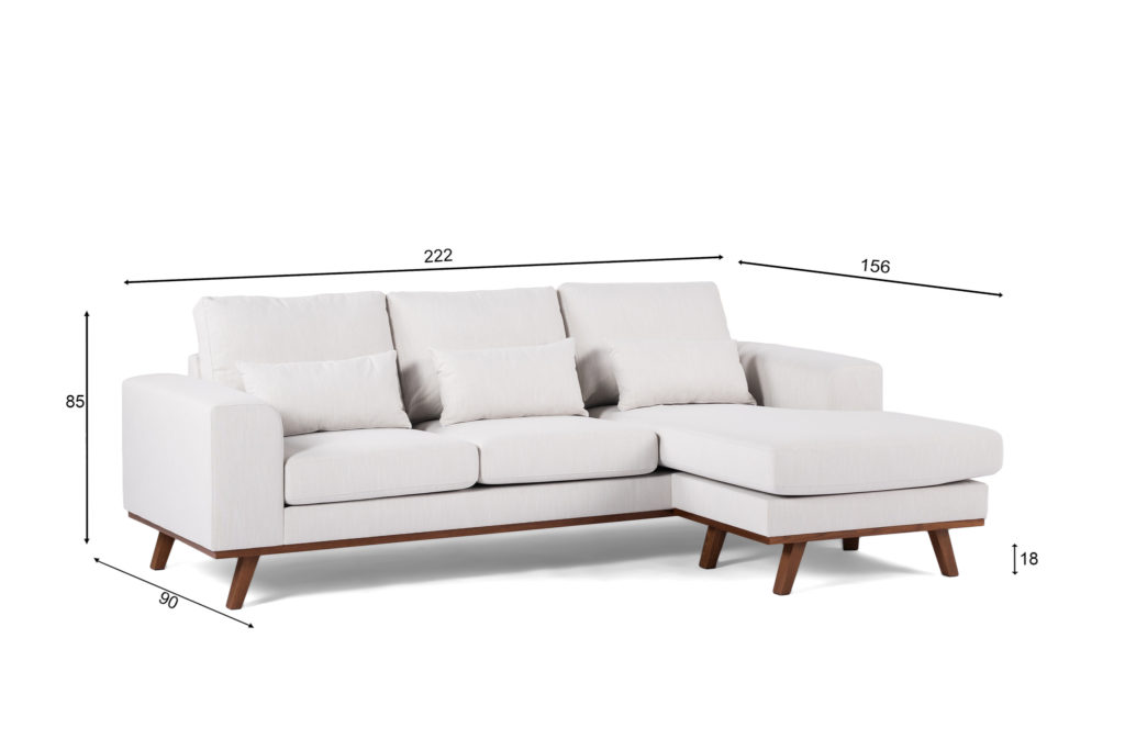 3-zitsbank CL L+R, stof Melva 02, M460 beige - Afbeelding 13