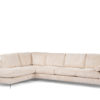 3-zitshoek links, stof Lincoln 03, RIB460 ​​beige, zwarte poot - Afbeelding 2