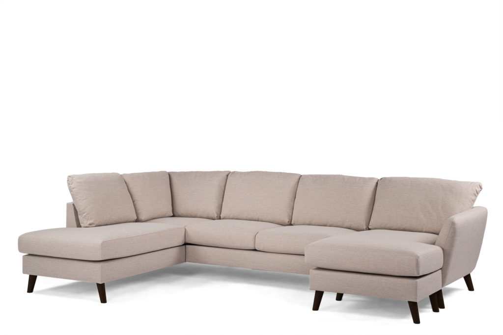 3-zitshoek links CL, stof Inari 22, I460 beige, zwarte poot - Afbeelding 2