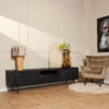 Tv meubel Brandy Black | 220 cm - Afbeelding 2