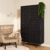 Kabinet Brandy Black | 2 deuren 4 lades - Afbeelding 2