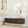 Zwevend tv meubel Vision Walnut | 160 cm - Afbeelding 2