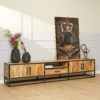 Tv meubel Denver | Mangohout en staal | 240 cm - Afbeelding 2