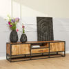 Tv meubel Denver | Mangohout en staal | 180 cm - Afbeelding 2