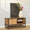 Tv meubel Denver | Mangohout en staal | 100 cm - Afbeelding 2