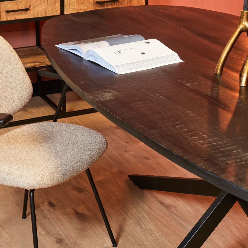 Eettafel Elegance Black | Deens ovaal | 200x100 cm - Afbeelding 2