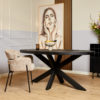 Eetkamertafel Denver Black | Ovaal | 160 cm - Afbeelding 2