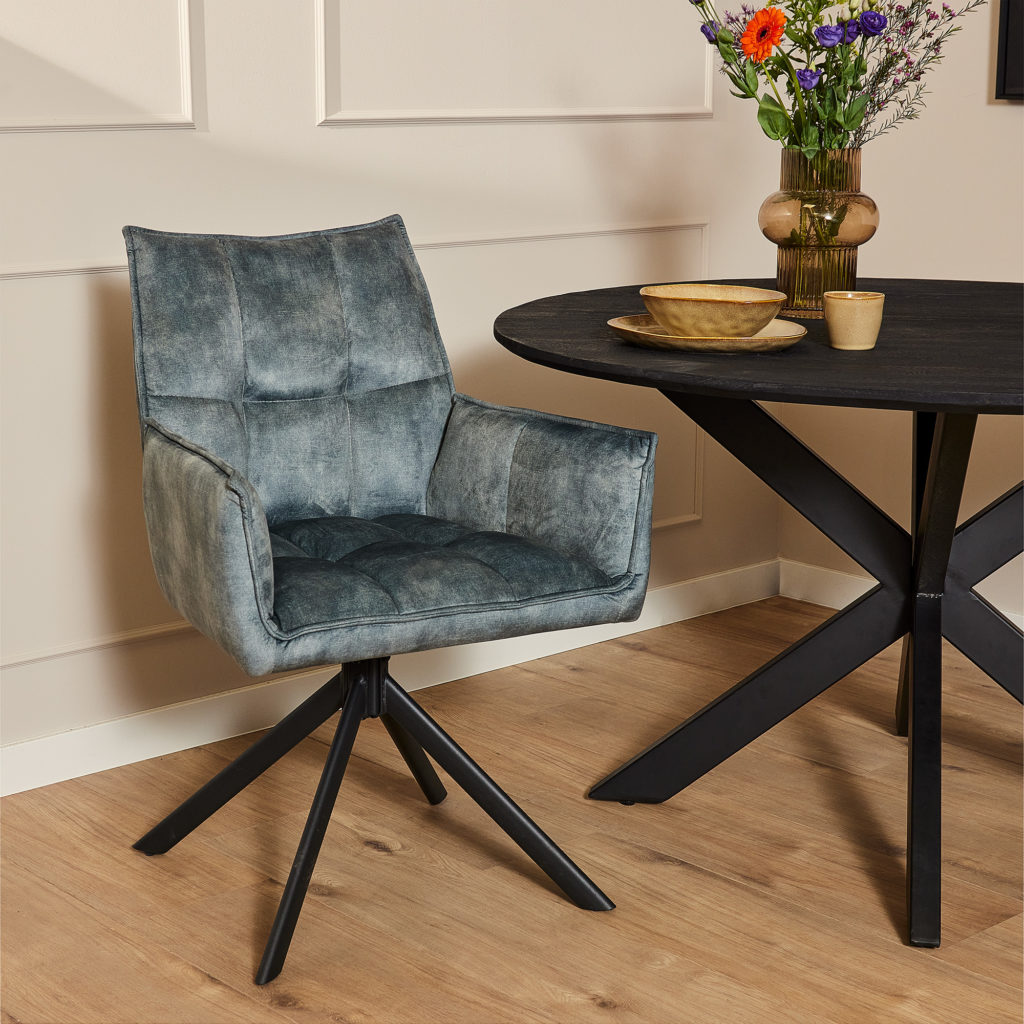 Eetkamerstoel Dani | Velvet Light Blue - Afbeelding 2