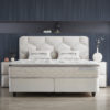 Boxspring Skybedd Dolcebedd 160x200 Beige met Opbergruimte - Afbeelding 2