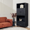 Boekenkast Omaha Black | 90 cm - Afbeelding 2
