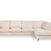 3-zitshoek rechts, stof Lincoln 03, RIB460 ​​beige, zwarte poot - Afbeelding 3