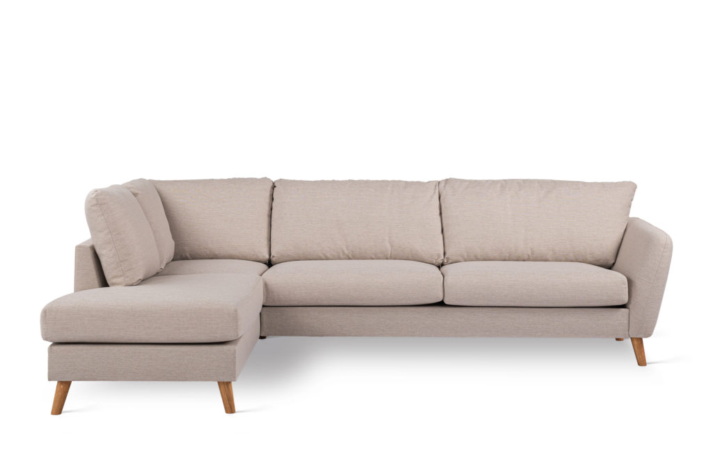 3-zits hoek links, stof Inari 22, I460 beige, eiken poot - Afbeelding 3