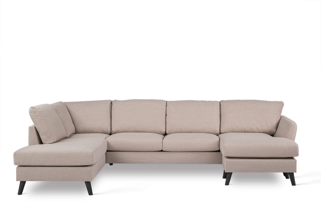 3-zitshoek links CL, stof Inari 22, I460 beige, zwarte poot - Afbeelding 3