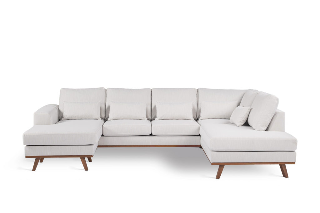 3-zits hoek rechts CL, stof Melva 02, M460 beige - Afbeelding 3