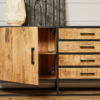 Dressoir Denver | Mangohout en staal | 210 cm - Afbeelding 3