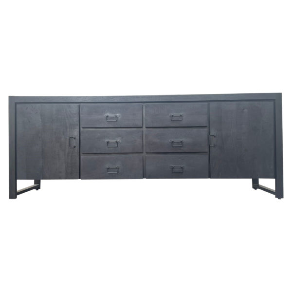 Dressoir Boaz Black | 200 cm - Image 3