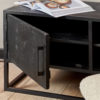 Tv meubel Denver Black 100 cm | Mangohout en staal - Afbeelding 3