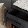 Boekenkast Denver Black | Mangohout en staal | 2 lades - Afbeelding 3