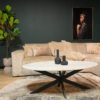 Salontafel Faye | Ovaal | Wit marmer - Afbeelding 3