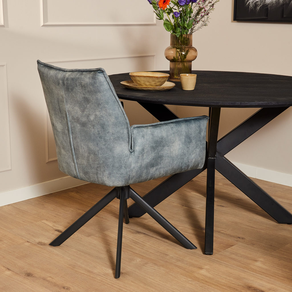 Eetkamerstoel Dani | Velvet Light Blue - Afbeelding 3