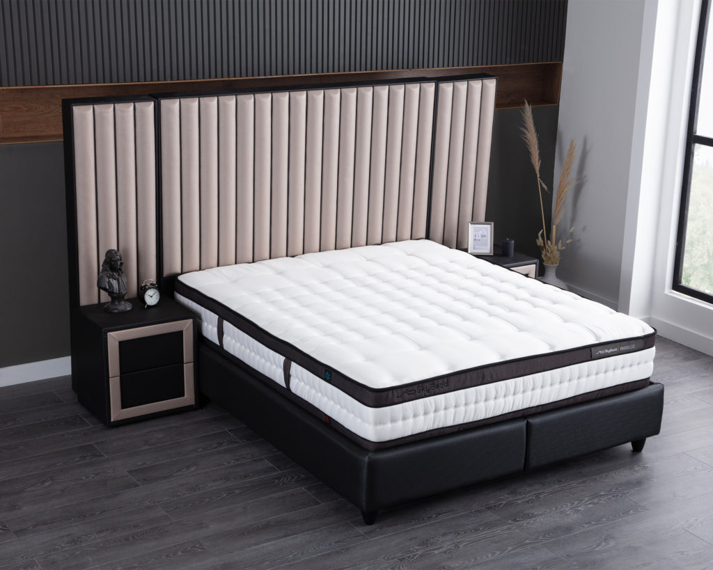 Boxspring Skybedd Duobedd 140x200 Antraciet met Opbergruimte - Afbeelding 3