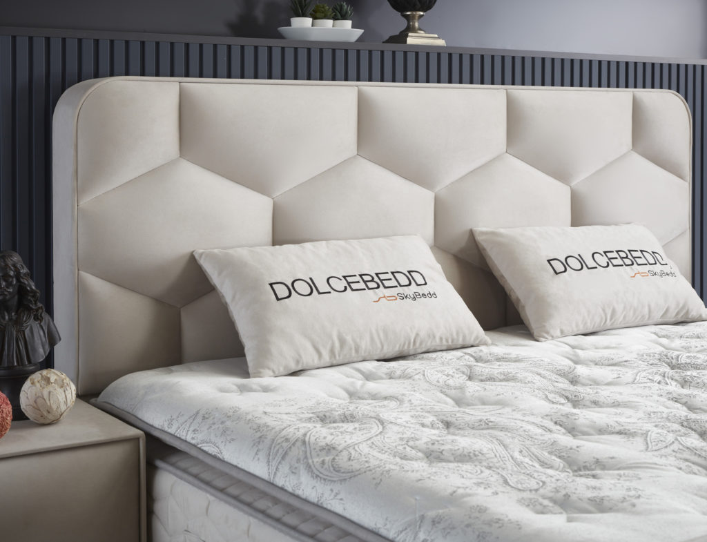 Boxspring Skybedd Dolcebedd 160x200 Beige met Opbergruimte - Afbeelding 3