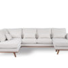 3-zitshoek links CL, stof Melva 02, M460 beige - Afbeelding 4