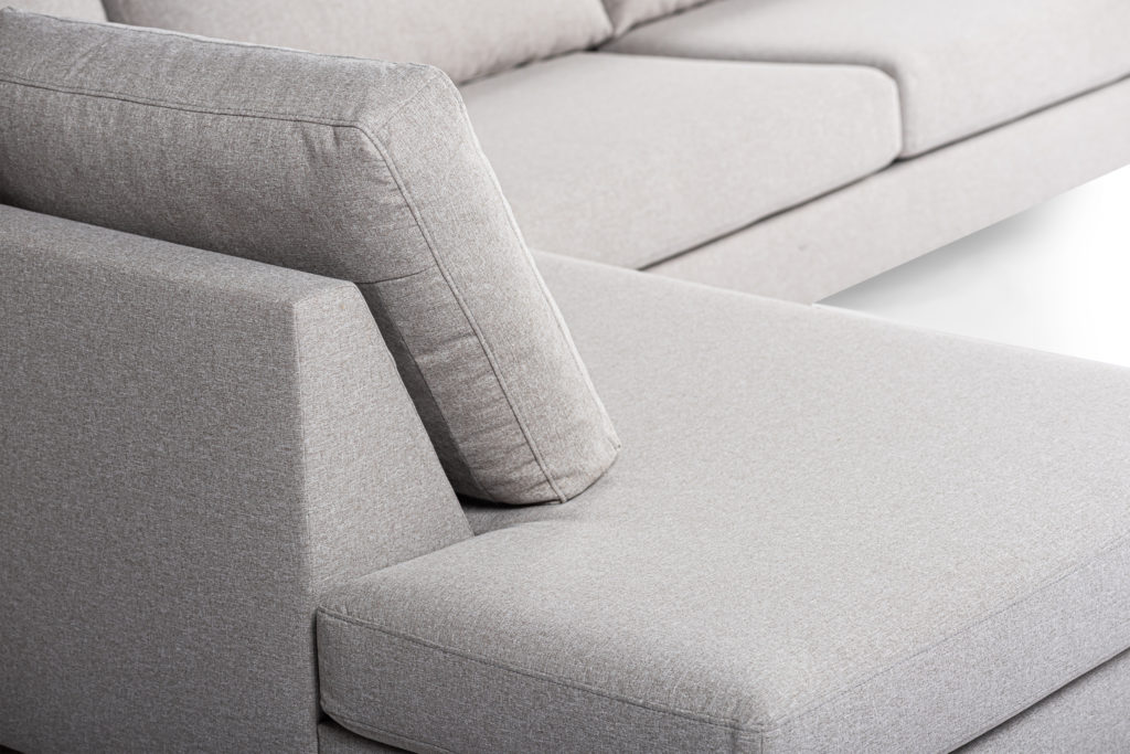 3-zitshoek links, stof Bekleding 83, C311 grijs - Afbeelding 4