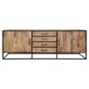 Dressoir Denver | Mangohout en staal | 210 cm - Afbeelding 4