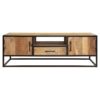 Tv meubel Denver | Mangohout en staal | 145 cm - Afbeelding 4