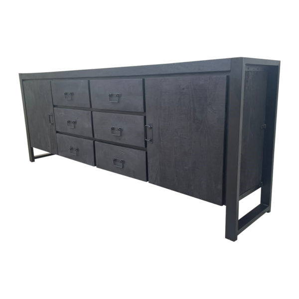 Dressoir Boaz Black | 200 cm - Image 4