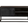 Tv meubel Denver Black 100 cm | Mangohout en staal - Afbeelding 4
