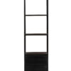 Boekenkast Denver Black | Mangohout en staal | 2 lades - Afbeelding 4