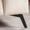 3-zitshoek links, stof Lincoln 03, RIB460 ​​beige, zwarte poot - Afbeelding 5